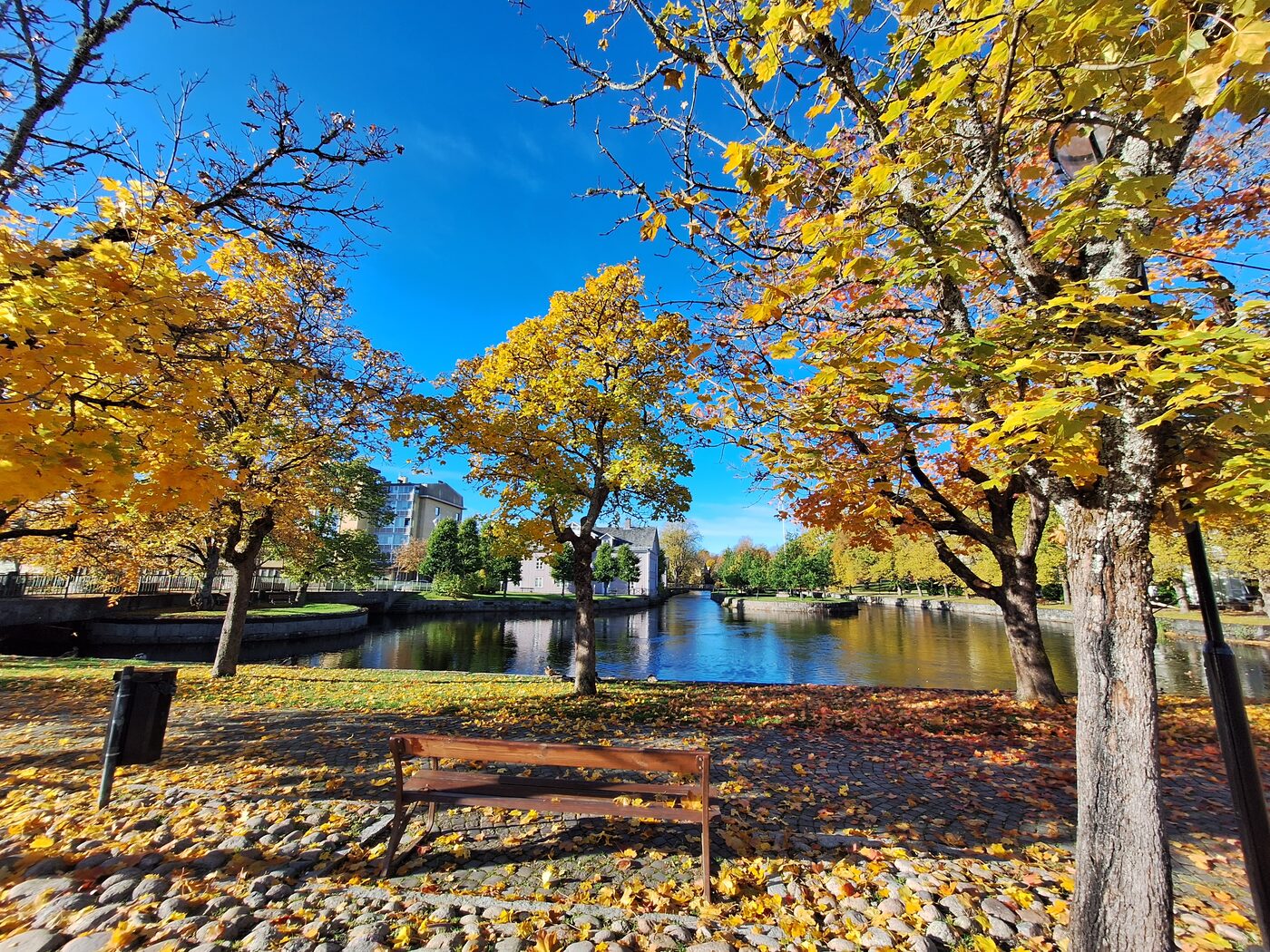 An autumn lake in Sweden