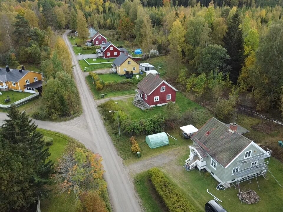 Aerial view of a rural area in Sweden